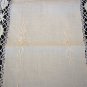 Victorian linen table runner bobbin lace antique 50 inches hc1833