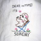 Bear in mind it's Sunday embroidered towel feedsack hc1838