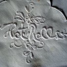 Whitework embroidered hot rolls basket linen antique perfect  hc1838