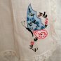 Antique hostess apron handkerchief linen embroidered butterflies hc1857