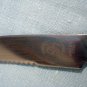 Glo-Hill Canada serated carving knife wood grain bakelite handle Glohill vintage cutlery hc1836