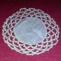 2 Tatted and linen doilies or mats tiny antique off white hc1881