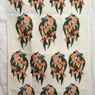 Flowering gum plant hand printed linen towel by Rodriguez vintage hc1935