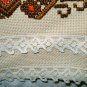 Hardanger embroidered hand guest towel mint condition 2 available hc1953