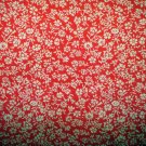 Hostess apron tiny floral print ruffle red excellent vintage hc1964