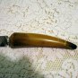Crown Sheffield stainless serrated knife bakelite pistol handle vintage cutlery hc1966