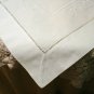 Whitework threadwork square tablecloth pristine vintage hc1968