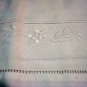 Whitework threadwork square tablecloth pristine vintage hc1968