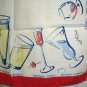 1950s Vintage linen towel cocktails not perfect hc1994