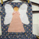 Angel applique bib apron 31 inch skirt pocket handmade unused vintage hc2029