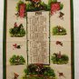 1980 Steeple Chase calendar towel linen cotton unused vintage hc2033