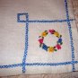 6 Placemats and 1 table runner linen embroidered Art Deco hc2057