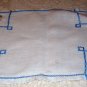 6 Placemats and 1 table runner linen embroidered Art Deco hc2057
