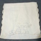 Victorian whitework embroidered linen hosiery or hanky keeper hc2060