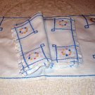 6 Placemats and 1 table runner linen embroidered Art Deco hc2057
