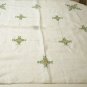 Antique Hardanger embroidered linen tablecloth threadwork details hc2087