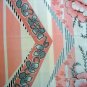 Art Deco dramatic tablecloth giant flowers lightning zags vintage linens  hc1255