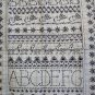 Sampler printed cotton tea towel Sanderson Kemp unused vintage linens hc2114