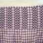 Hand made embroidered lilac gingham apron unused vintage aprons hc2116