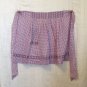 Hand made embroidered lilac gingham apron unused vintage aprons hc2116