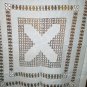 Victorian thread work white linen tablecloth threadwork antique linens hc2113