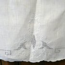 2 Victorian fine linen hand towels pale blue Madeira embroidery antique linens  hc2117