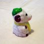 Baseball catcher tiny ram ceramic figurine cap chest protector cold paint vintage collectible hc2160