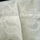 Jacquard linen white bath towel floral and lattice motif antique linens  hc2187