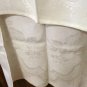 Jacquard linen white bath towel floral and lattice motif antique linens hc2187
