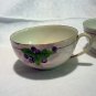 2 Paper thin Nippon cups hand painted grapes and leaves motif antique china hc2202