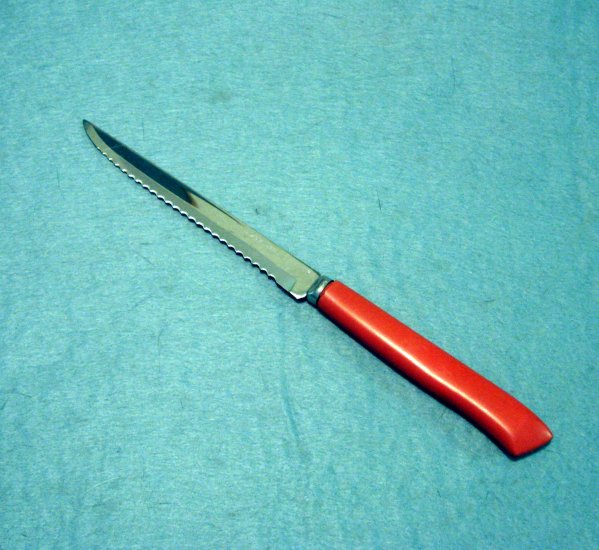 KutAll stainless kitchen knife red bakelite handle vintage cutlery hc2212