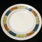 2 Pieces Kathie Winkle Mardi Gras retro ironstone Broadhurst cereal bowl bread plate hc2216