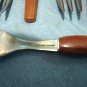 6 Party forks stainless and marbled plastic mid-century modern made Germany hc2224