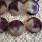 14 marbled plastic buttons 2 sizes vintage loose self shank backs hc2252
