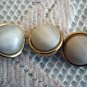 9 framed moonglow plastic buttons 2 sizes vintage loose self shank backs  hc2253