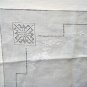 Punchwork and whitework embroidered fine linen table mat tray liner antique hc2273