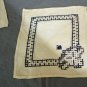 Linen cocktail or tea napkins Hardanger style threadwork embroidery vintage hc2279