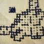 Linen cocktail or tea napkins Hardanger style threadwork embroidery vintage hc2279