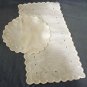Antique linen whitework round and rectangular table mats hc2282