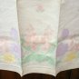 Pair antique linen huck hand towels pastel tinted jacquard pattern threadwork hem  hc2294