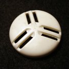 4 Art Deco plastic buttons white self shank large size great hc2296