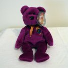 Millennium 2000 bear Ty Beanie Baby magenta plush retired mint  hc2316