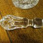 Lead crystal cross and olive decanter with stopper perfect condition hc2341