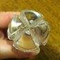 Lead crystal cross and olive decanter with stopper perfect condition hc2341