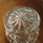 Lead crystal cross and olive decanter with stopper perfect condition hc2341