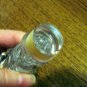 Lead crystal cross and olive decanter with stopper perfect condition hc2341