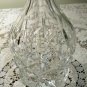 Lead crystal cross and olive decanter with stopper perfect condition hc2341