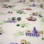 1950s Printed cotton sailcloth tablecloth kitchen motif excellent vintage hc2360