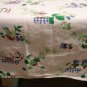 1950s Printed cotton sailcloth tablecloth kitchen motif excellent vintage hc2360