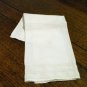 Threadwork edged linen guest hand towel white vintage hc2375
